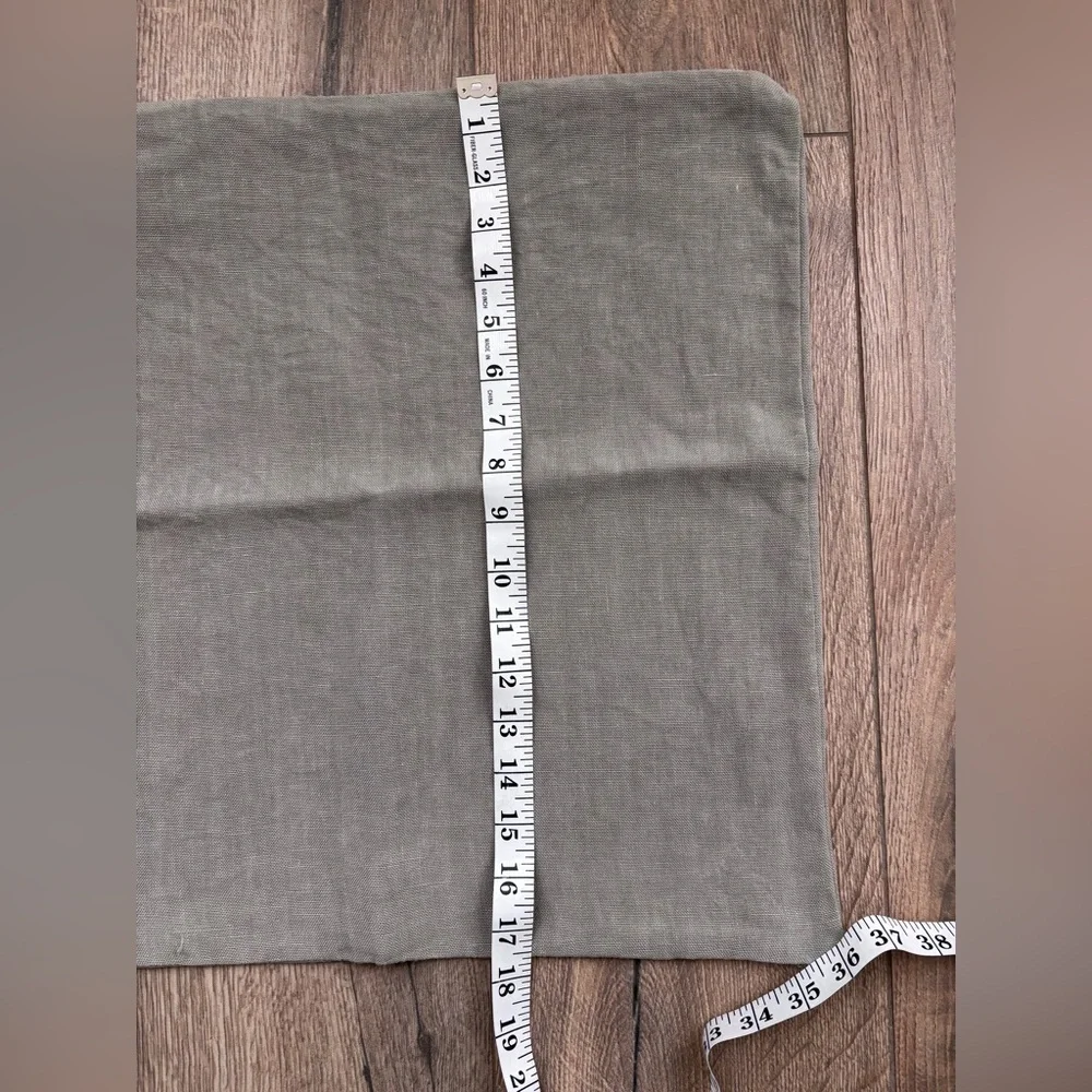 Zara Home Washed Linen Pillow Cover 17.5” Square Neutral Natural Linen